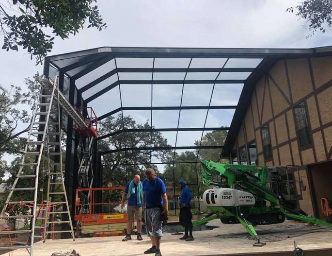 pool cage construction